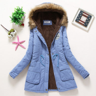 Online discount shop Australia - Coat Women New Parka Casual Outwear Military Hooded Thickening Cotton Coat  Jacket Fur Coats Women Clothes D21