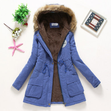 Online discount shop Australia - Coat Women New Parka Casual Outwear Military Hooded Thickening Cotton Coat  Jacket Fur Coats Women Clothes D21