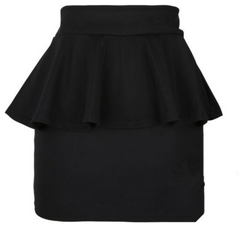 Online discount shop Australia - Hot Women Girl High Waist Peplum Frill Pencil Skirt Stretch Body-con Mini Skirts HL5