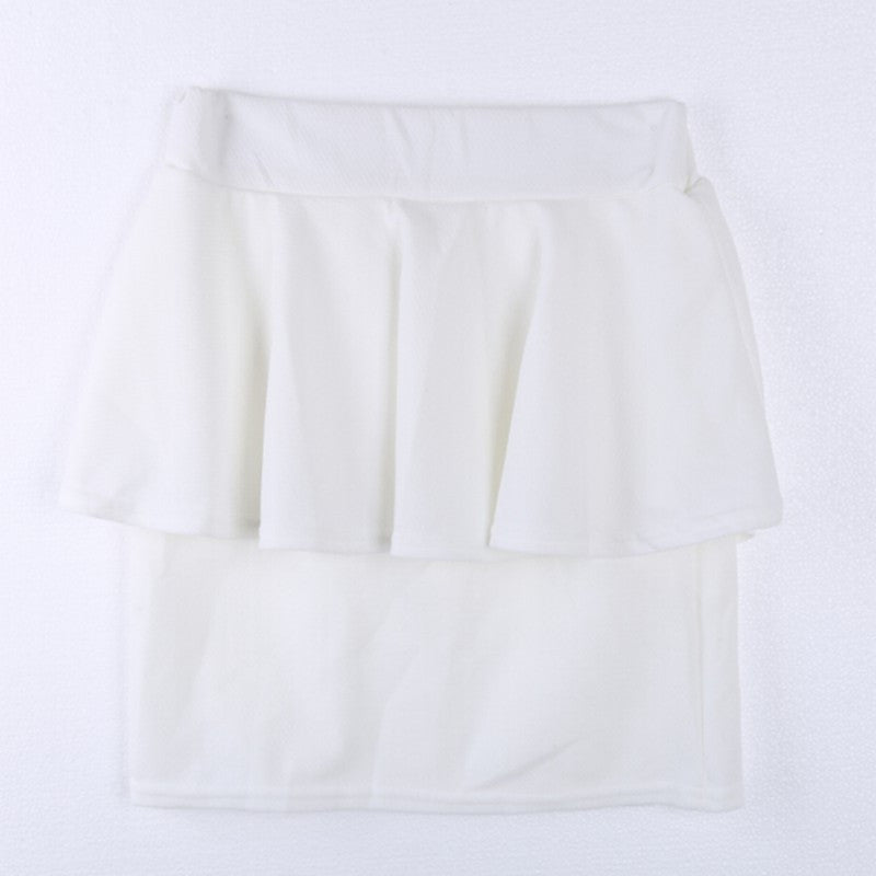 Online discount shop Australia - Hot Women Girl High Waist Peplum Frill Pencil Skirt Stretch Body-con Mini Skirts HL5