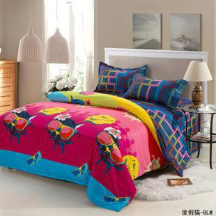 Online discount shop Australia - Bedding-set 4pcs Super King Size Bedding Sets Bed Sheets Duvet Cover Bedclothes Linen Bedspread No Comforter