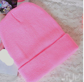 Online discount shop Australia - 28 Colors Fashion Knitted Neon Women Beanie Girls Casual Cap Women's Warm Hats Unisex