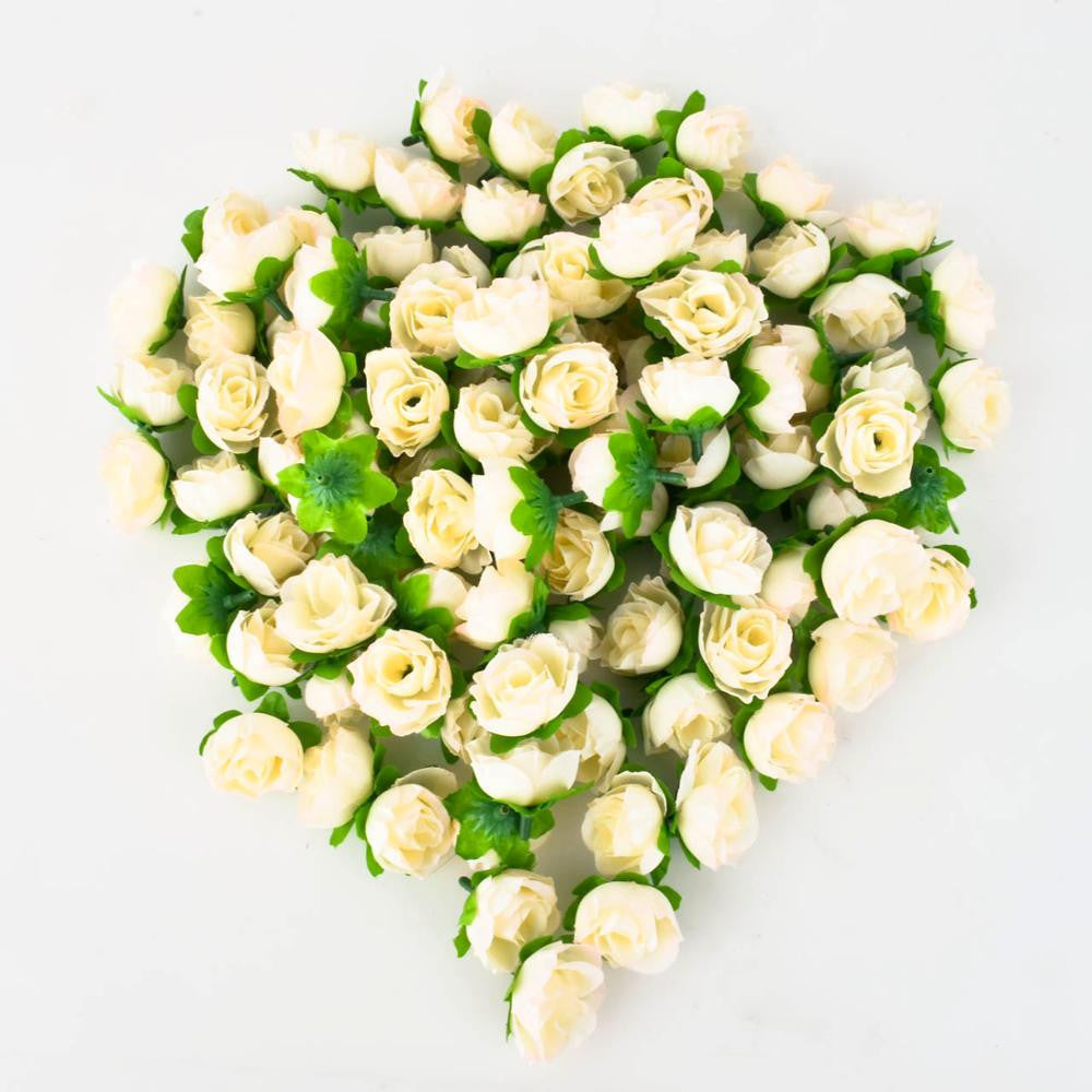 Online discount shop Australia - 100pcs/a set Rose Artificial Silk Flower Heads Wedding decoration Craft optional color