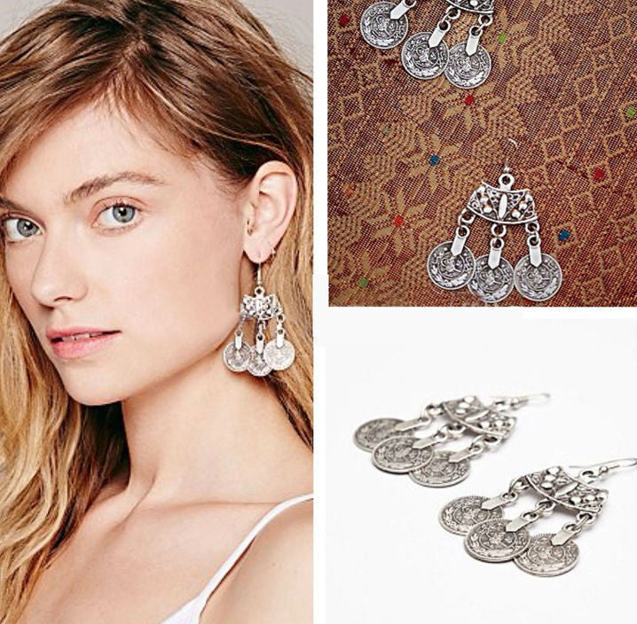 Online discount shop Australia - Collar Coin Necklace & Pendant Vintage Crystal Maxi Choker Statement Silver Collier female Big Fashion Women Jewellery
