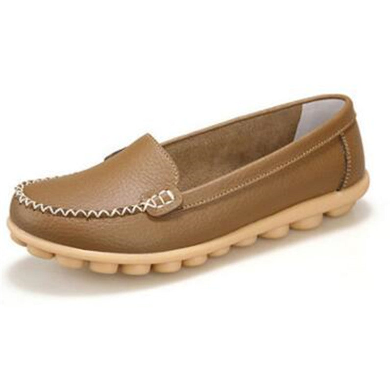 Online discount shop Australia - Genuine leather female models flats Peas shoes soft bottom
