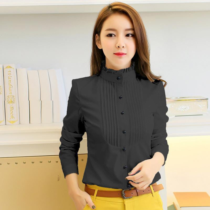 Women's profession long sleeve chiffon blouse shirts women plus size fashion women clothing female