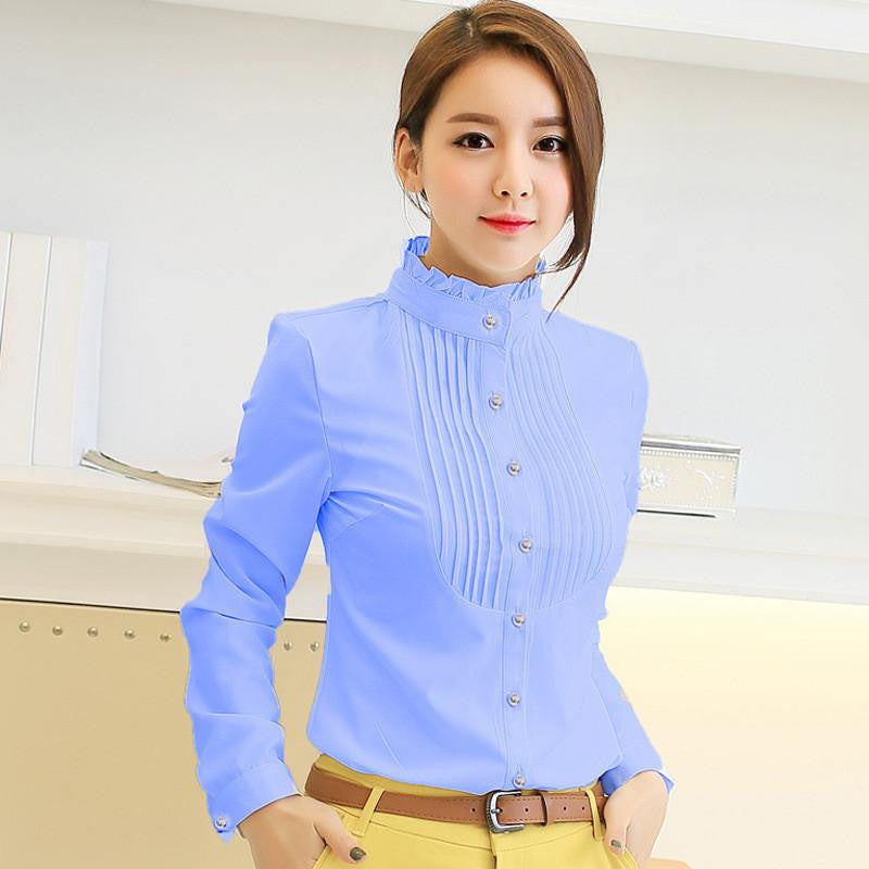 Women's profession long sleeve chiffon blouse shirts women plus size fashion women clothing female