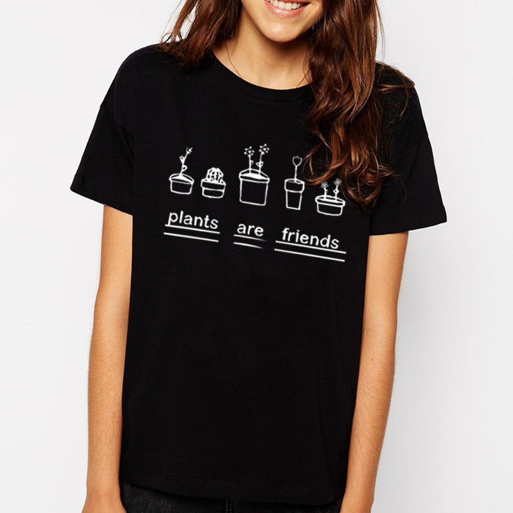 Online discount shop Australia - Black Is My Happy Color Letter Women Unisex Black O Neck T Shirts Printing Fashion Tee Black Tops Lady T-shirt 4 Plus size