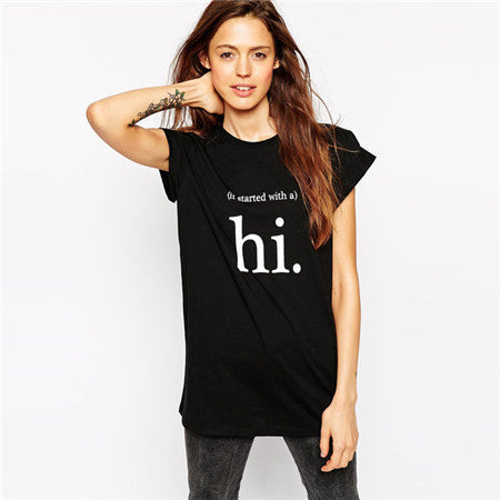 Online discount shop Australia - Black Is My Happy Color Letter Women Unisex Black O Neck T Shirts Printing Fashion Tee Black Tops Lady T-shirt 4 Plus size