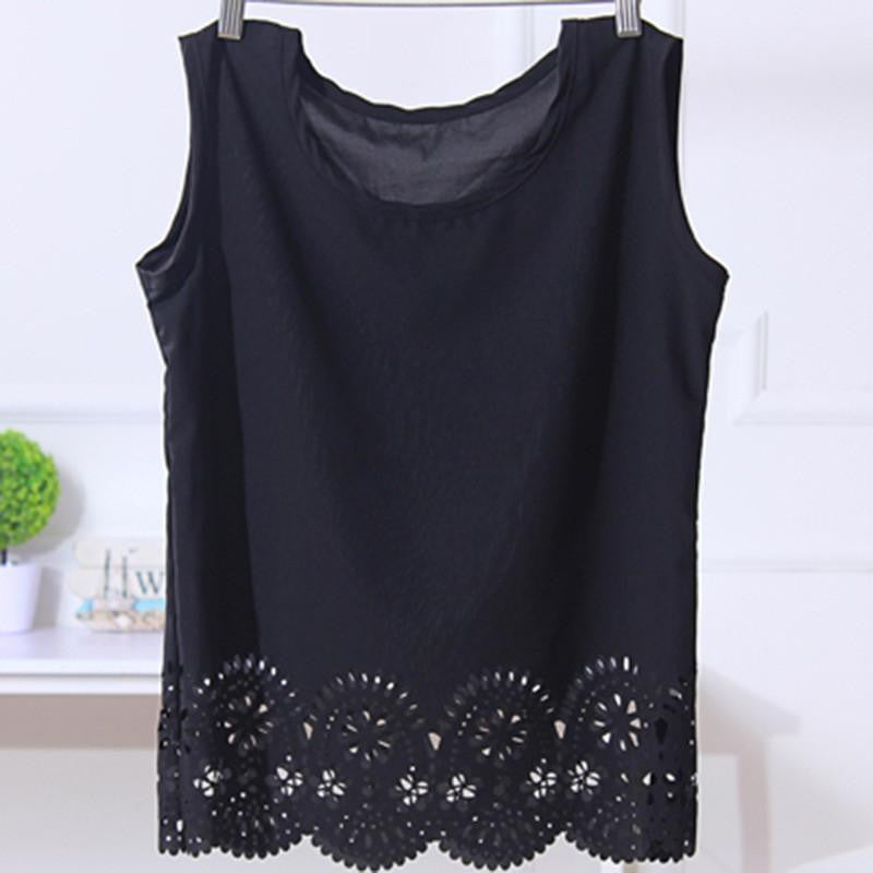 Women Girl Fashion Charming 5 Colors Chiffon Sleeveless Hollow Out Blouses Shirt