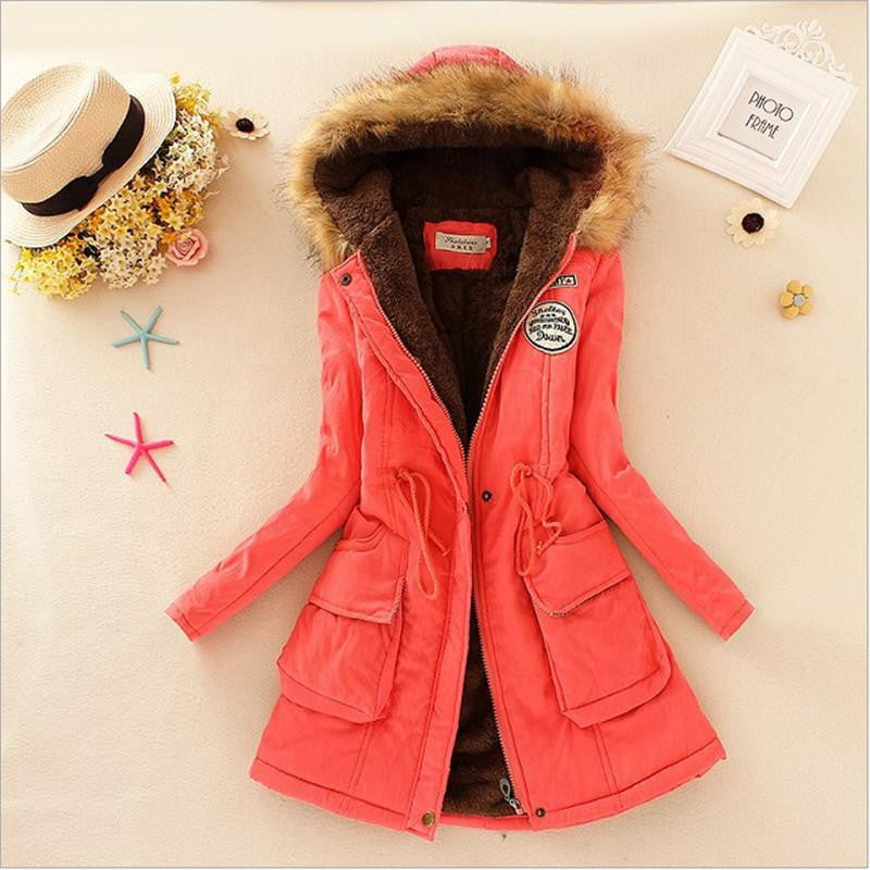 Women Coat Parka Casual Outwear Military Hooded Coat Jacket Women Padded Coats Woman Clothes FZ037