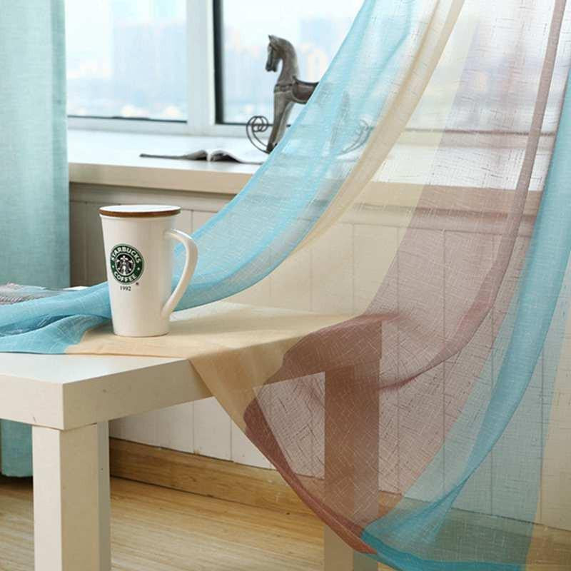 Striped Printed Window Curtains for the Bedroom Fancy Children Modern Curtains for Living Room Faux Linen Curtains for Kids