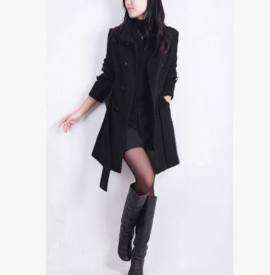 Online discount shop Australia - New arrival fashion women's wool coat double-breasted wool mixed female warm woolen outerwear large size clothing