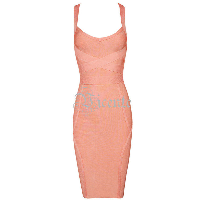 Online discount shop Australia - Fashion Sexy Two-Way Wear Double Straps Celebrity Style Evening Party Bandage Dress