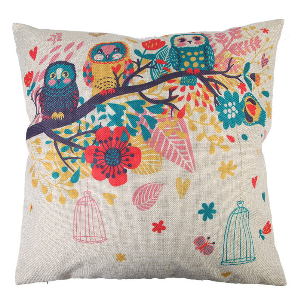 Online discount shop Australia - New Arrival Creative Birdcage Pattern Cotton Pillow Cover Pillow Cushion Cover 43cm * 43cm * 1cm