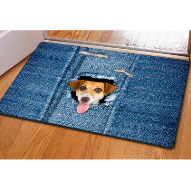 Online discount shop Australia - Fashion Welcome Floor Mats Animal Cute Cat Dog Print Bathroom Kitchen Carpet House Doormats for Living Room Anti-Slip Rug