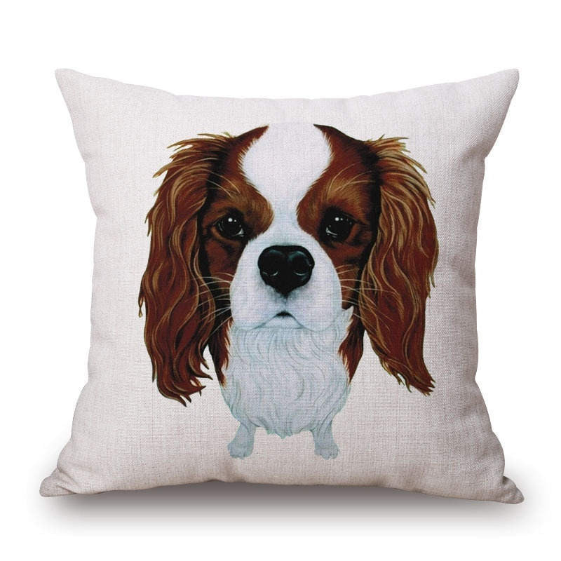 Online discount shop Australia - Animal French Bulldog Cushion Cover Pug Dog Pillowcase Woven Cushion Cover Cotton Linen Car Pillow Covers Decorative
