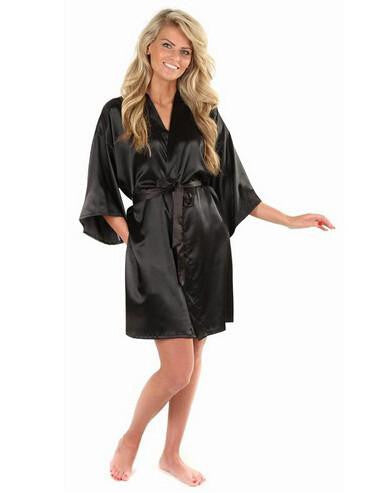 Silk Robe Bathrobe Women Silk Bridesmaid Robes Navy Blue Robes Satin Robe Ladies Dressing Gowns