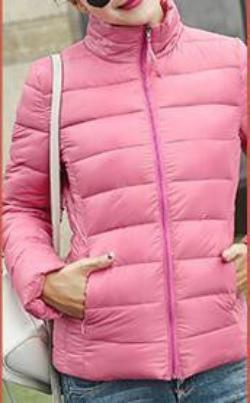 ultra light down jacket women large size Slim jacket Solid Female Parka and Jackets