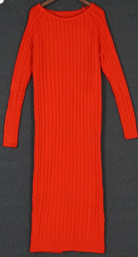 Women long sweater dress autumn winter sexy slim Bodycon Dresses Elastic Skinny Brief Knitted Dress vestidos