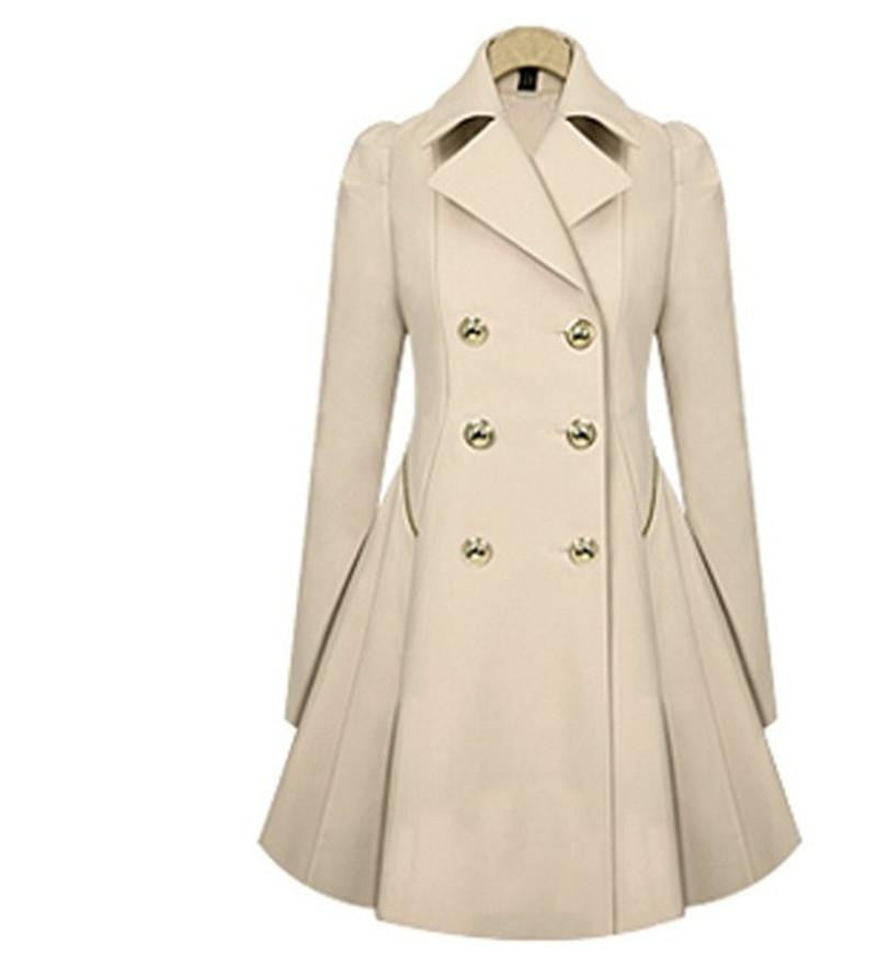 Trench Coat Womens Coat Classic waist was thin coat Windbreaker Women Trench Female Long Sleeve