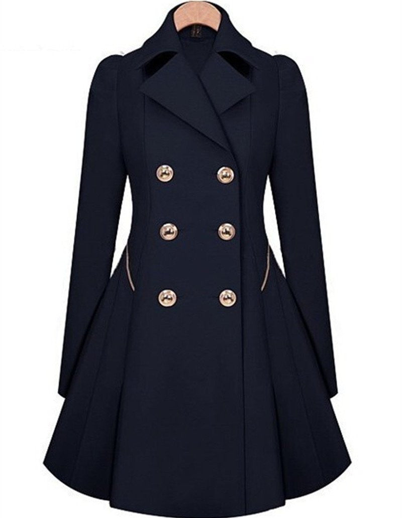 Trench Coat Womens Coat Classic waist was thin coat Windbreaker Women Trench Female Long Sleeve