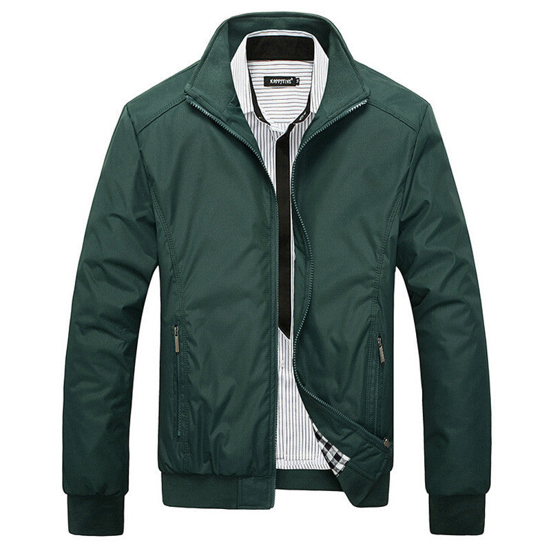 Online discount shop Australia - Men Jacket Male Casual Slim Fit Mandarin Collar Solid Jackets M-XXXL Brand New Men's Fashion Overcoat Clothing