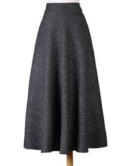 Skirt Fashion Women's Long Woolen Skirts Big Buttom A-line Wool Skirts S - XXL