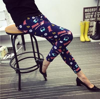 Women Leggings Printed 20 Colors Women Spandex Leggins Microfiber Flower Printed Floral Leggins