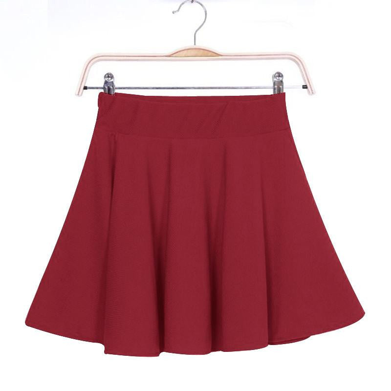 Women Skirt Mini Short Skirt Fall Skirts Womens Stretch High Waist Pleated Tutu Skirt