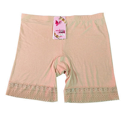 Online discount shop Australia - LG006 Style Ladies Boxer Short Safe Pants Bamboo boyshort underpants with Lace Plus Sizes 2XL and 4XL
