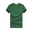 Slim dark green red orange blue gray black white T shirts Slim Fit Short Sleeve T-shirt 6 size S-XXXL