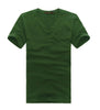 Slim dark green red orange blue gray black white T shirts Slim Fit Short Sleeve T-shirt 6 size S-XXXL