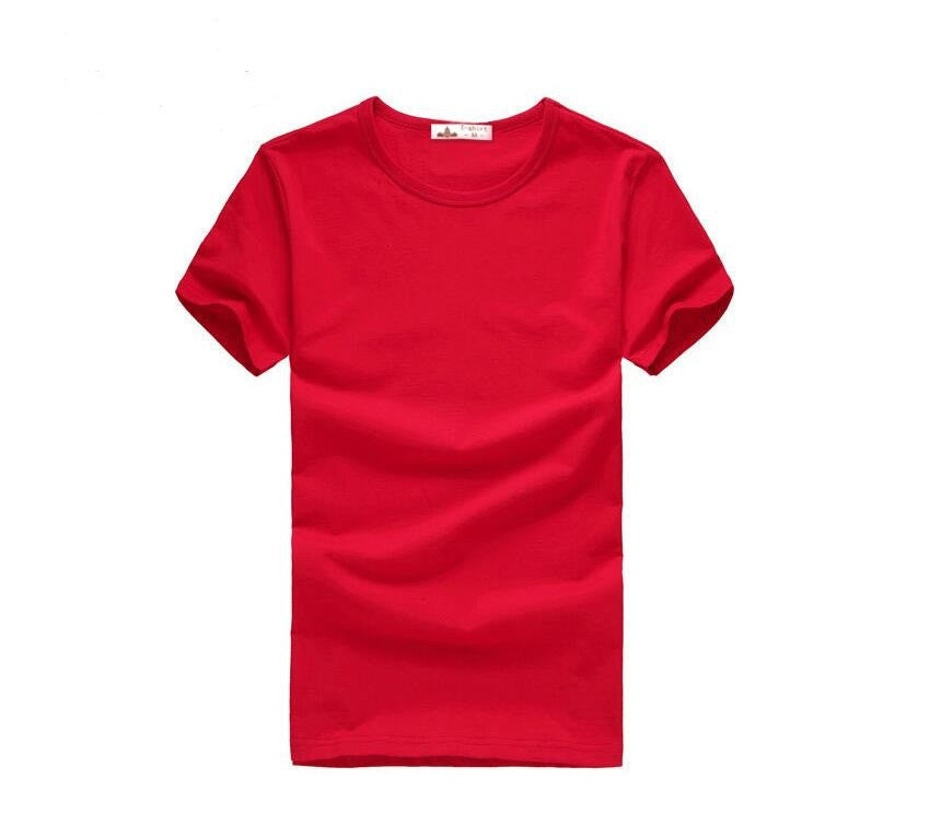 Slim dark green red orange blue gray black white T shirts Slim Fit Short Sleeve T-shirt 6 size S-XXXL