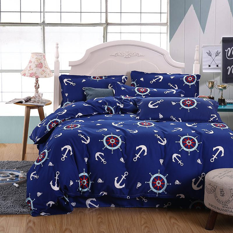 Fashion Bedding Set 4pcs/3pcs Duvet Cover Sets Soft Polyester Bed Linen Flat Bed Sheet Set Pillowcase Home Textile Drop Ship