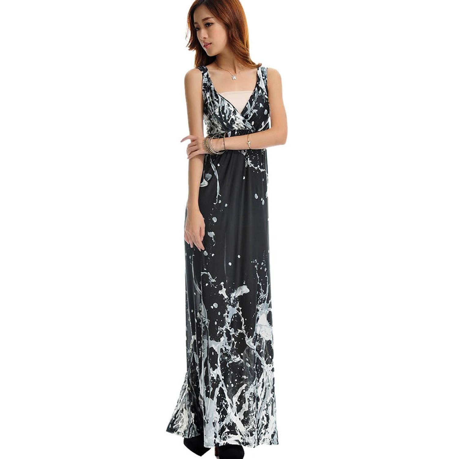 Women Summer Dress Printed Bohemian Beach Dress Plus Size 5XL Long Maxi Dress Robe Femme Vestidos