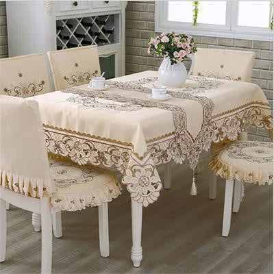Polyester Tablecloth Embroidered Tablecloth Square Floral Home el Wedding Table Cover Decorative