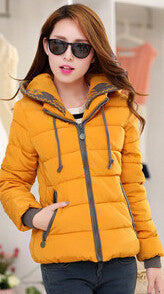 Fashion Women Down jacket Big yards Thickening Super Warm Coats Hooded Jacket Splicing Slim Women Coat G1558