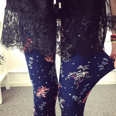 Women Leggings Styles Fashion Black Milk Print Leggings Soft Leggins