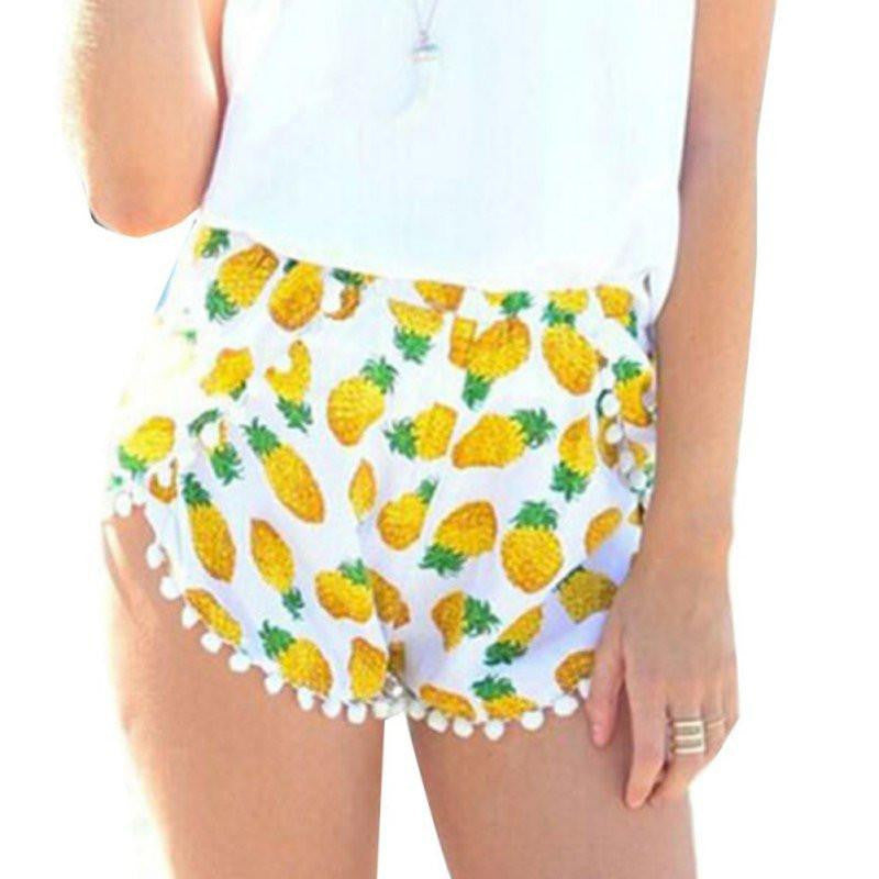 Women High Waist Floral Short Girl Casual Shorts Print Short Summer Beach