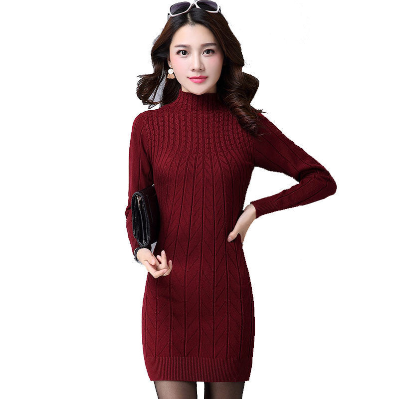 Online discount shop Australia - New Arrival Women Autumn/Winter Dress 5 Colors Knitting Warm Sheath Plus Size S-3XL Casual Women's dresses vestidos