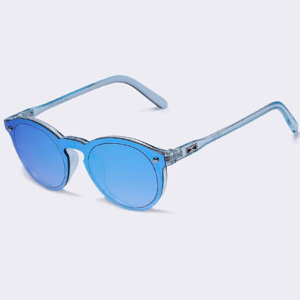 Women Sunglasses Oval Fashion Female Men Retro Reflective Mirror Sunglasses Clear Candy Color Famous Brand Oculos
