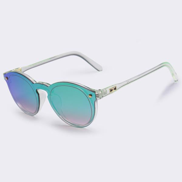 Women Sunglasses Oval Fashion Female Men Retro Reflective Mirror Sunglasses Clear Candy Color Famous Brand Oculos