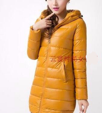 Womens Coat Style Cotton Down jacket Leisure Large size Hooded Jacket Fashion Slim Ladies Coat