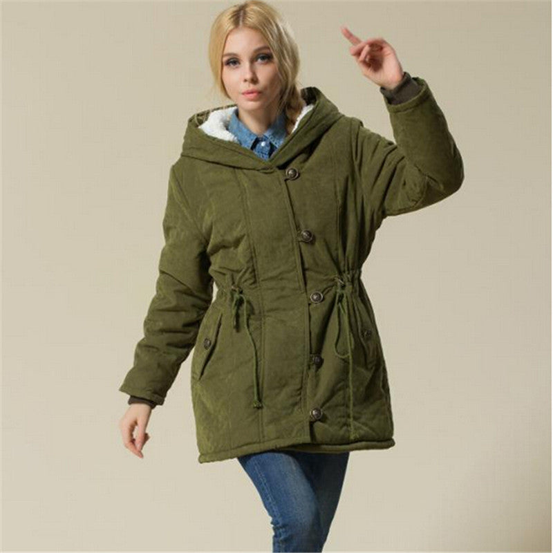 Plus Size Women Jackets Cotton Padded Female Version Long Jackets XXL XXXL XXXXL Parka C1612