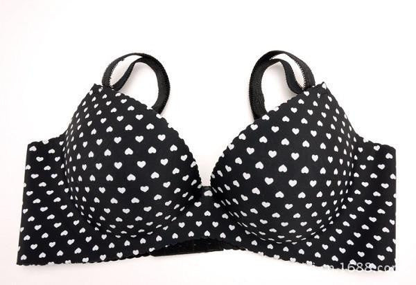 Seamless One-Piece Printing Bra Plus Size Underwear Set Push Up Women Bra Sets BS187