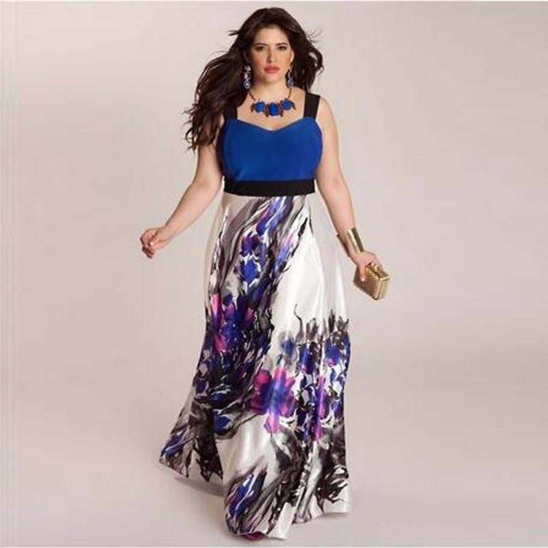 Women Floral Flower Print Dress Plus Size Dress Plus Size Women Clothing Big Size