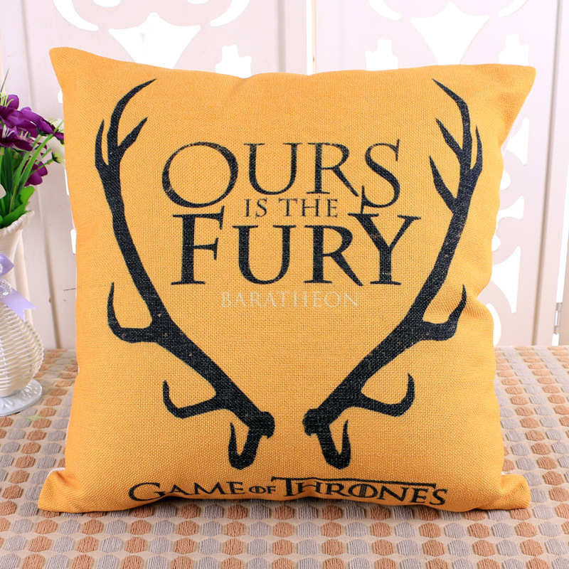 Pillowcase Cushion Game of Thrones Style Home Decorative Cotton Linen Cushion Cover Flag Chair Seat Sofa Throw Pillows