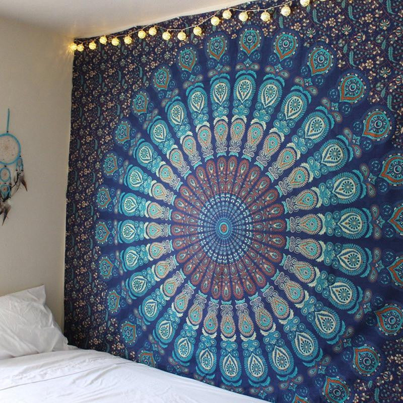 Wall Hanging Tapestries Boho Bedspread Beach Towel Mat Blanket Table Cloth 210x148cm