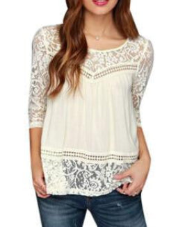 Women Chiffon Blouse Shirts Crochet Lace Vest Open Back Sleeveless Shirt Tank Tops S-4XL 1150C